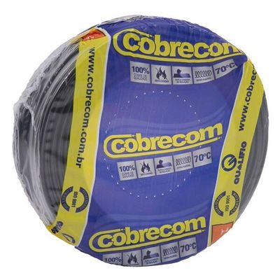 Cabo-Flexvel-Antichamas-750V-160mm-Preto-50m-Cobrecom