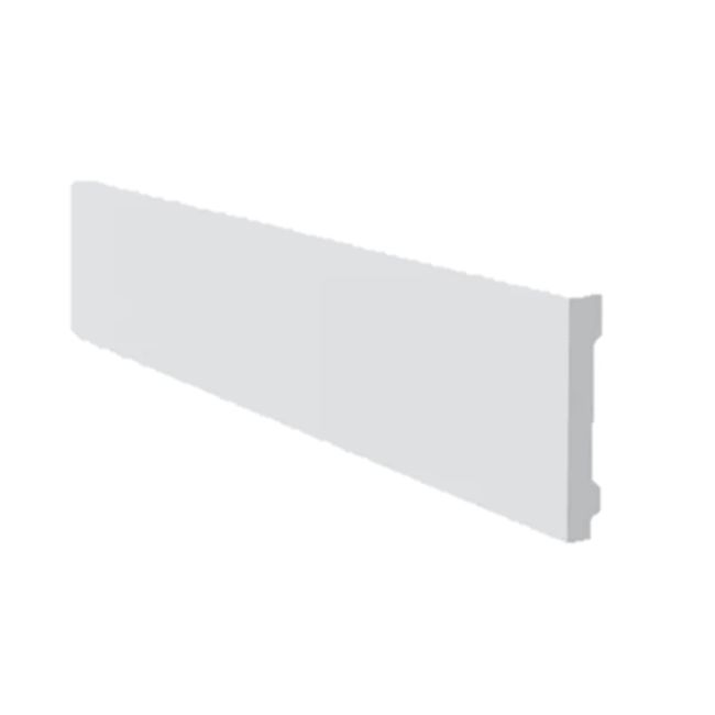 Rodapé Poliestireno Branco 7cm x 200cm Liso Fn7 Gart