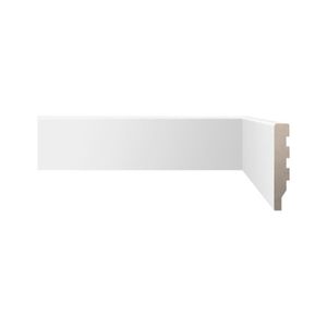 Rodapé Poliestireno Branco Liso Fit 10cmx2,40m Biancogres