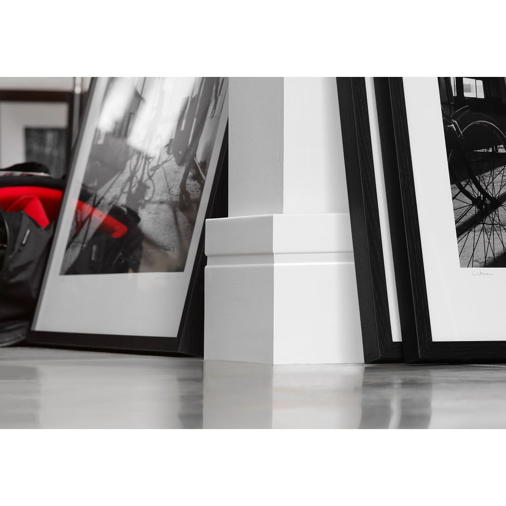 Rodapé Poliestireno Branco 7cm x 200cm Frisado FZ7 13mm Gart