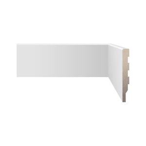 Rodapé Poliestireno Branco Liso Fit 7cmx2,40m Biancogres