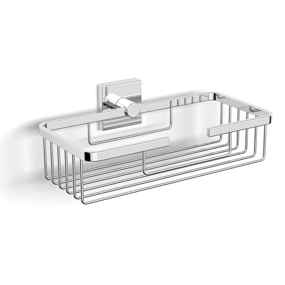 Saboneteira cromada para parede dupla Q-Line Alterna