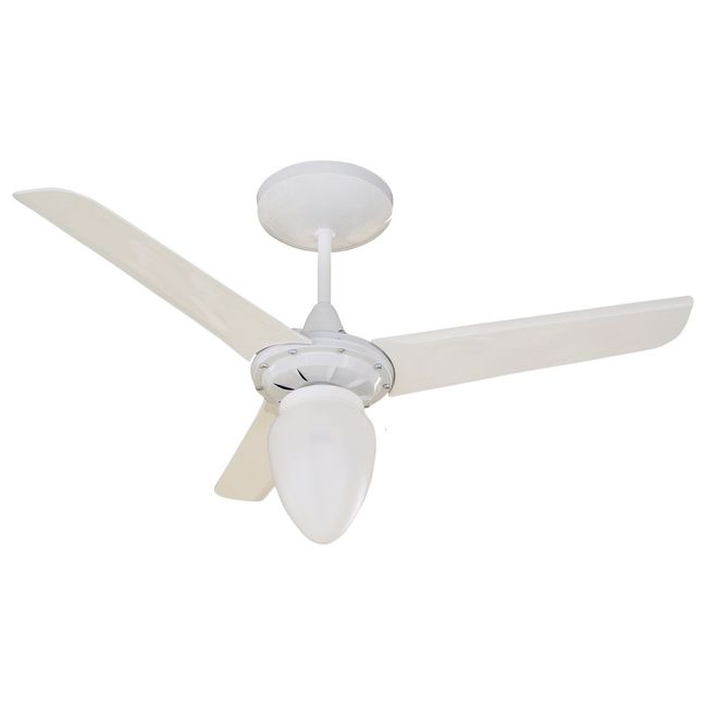 Ventilador de Teto Iceberg 3 Pás 220V Controle Parede 130W Branco Aliseu