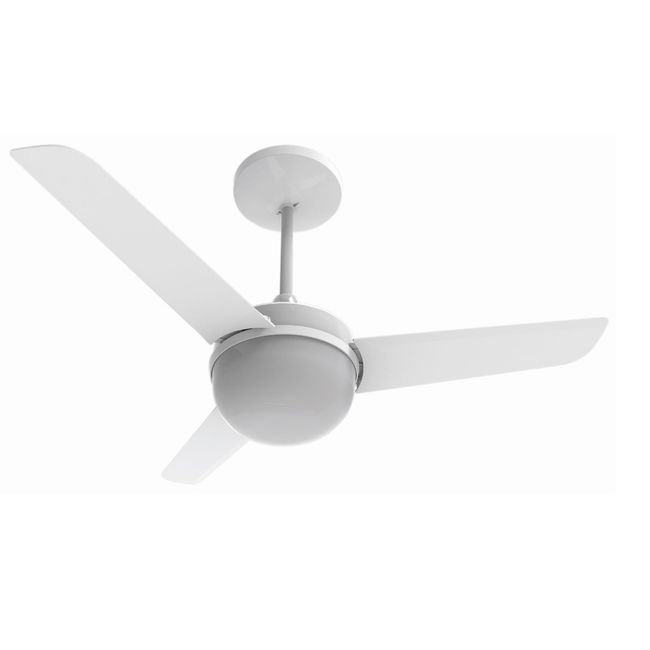 Ventilador de Teto Aliseu Alisclean 90cm 3 Pás 220V Controle de Parede Branco