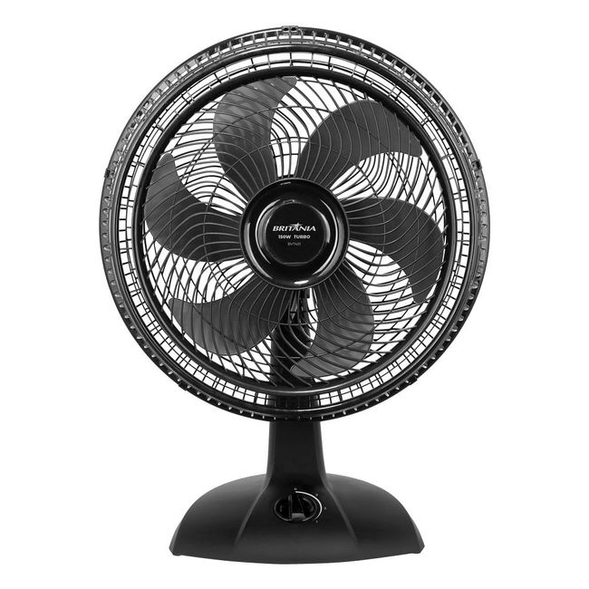 Ventilador De Mesa 6 Pás 3 Velocidades 127V 150W Preto Britânia