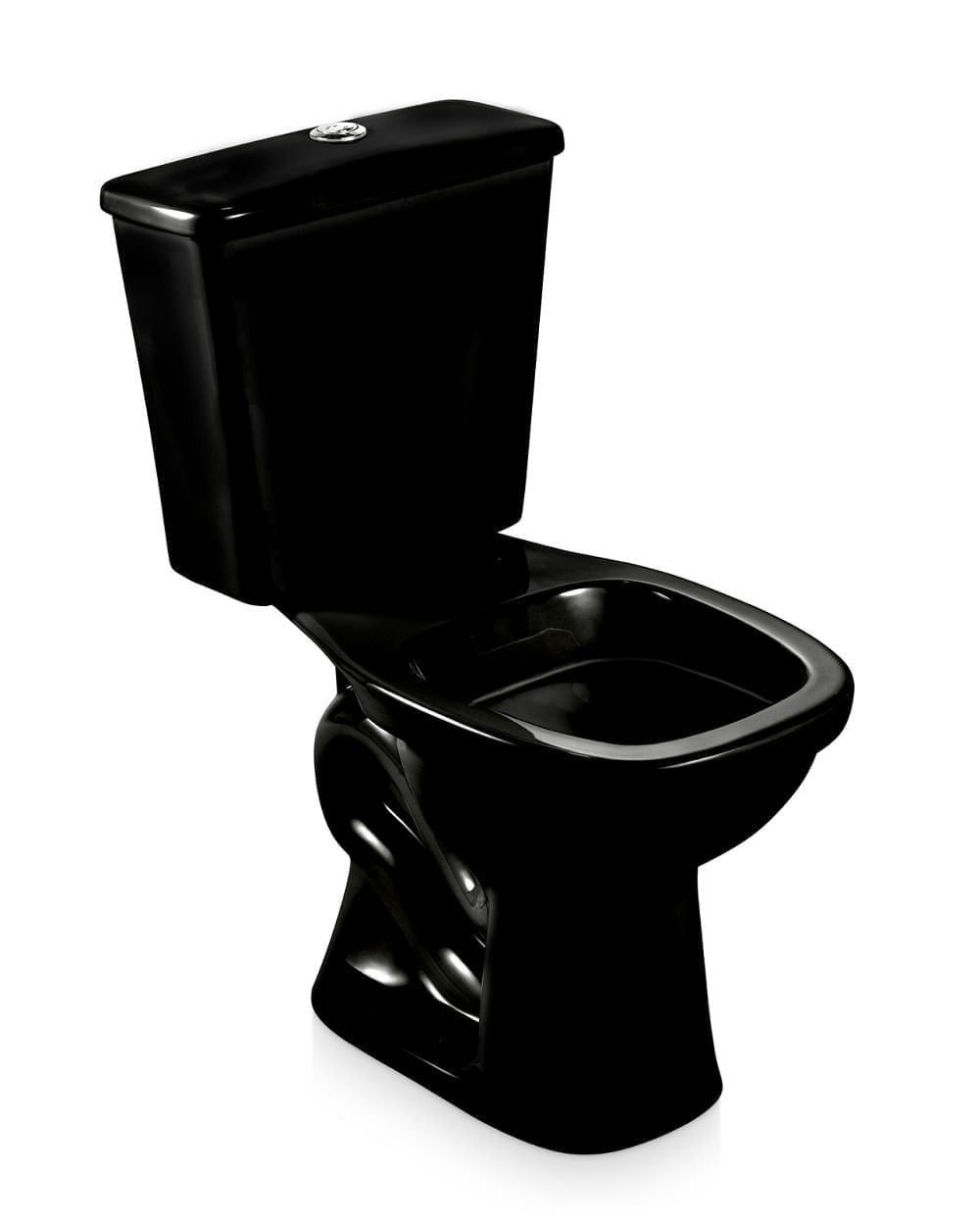 Kit Bacia Acoplada Com Caixa Kit Mariana Preto Icasa