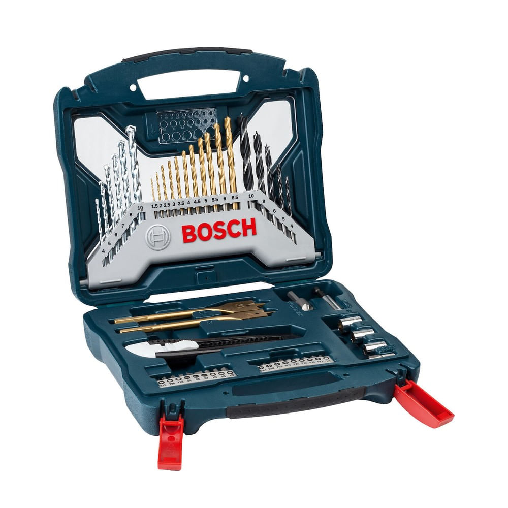 Kit de Brocas e Bits 50 Peças X-Line Titanium Bosch