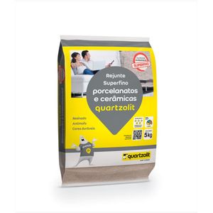 Rejunte Porcelanatos Cinza Platina 5kg Quartzolit
