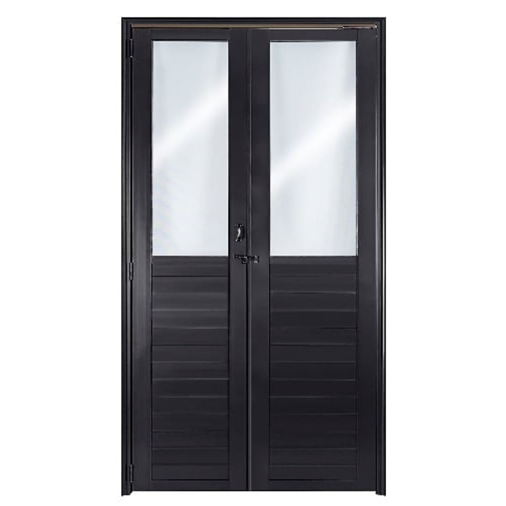 Porta Lambril Camarão Com Visor Esquerda 210x80 Preto Topsul Esquadrisul