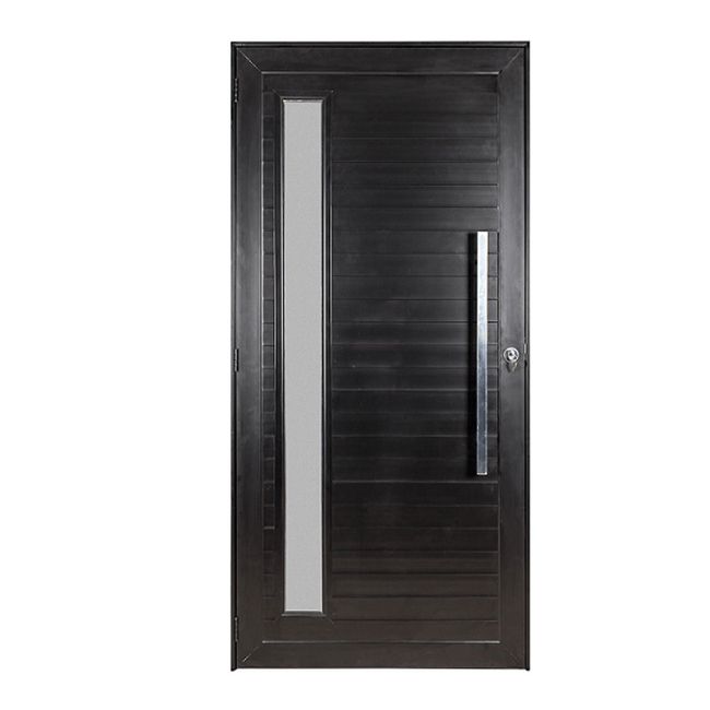 Porta Lambril Pivotante Com Puxador E Visor Vidro Mini Boreal Direita 220x120 Preta Topsul Esquadrisul