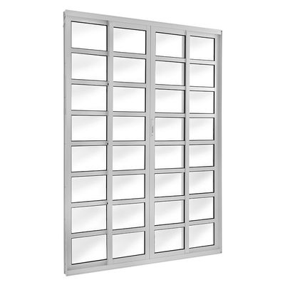 Porta-de-Correr-Topsul-Aluminio-4-Folhas-Moveis-Vidro-com-Travessas-Liso-Alt-210-cm-x-Comp-200-cm
