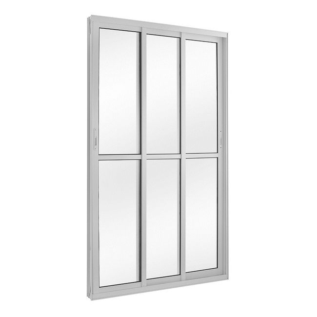 Porta-de-Correr-de-Aluminio-3-Folhas-Moveis-Topsul-Esquadrisul-Alt--210-cm-X-Comp--150-cm-Branco-