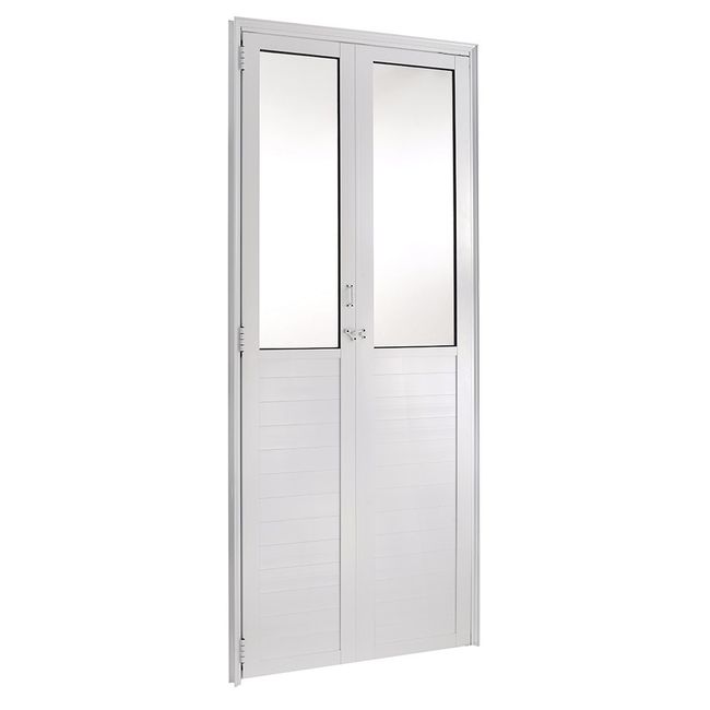 Porta-Camarao-Esquerda-com-Vidro-de-Aluminio-Topsul-Esquadrisul-Alt--210-cm-X-Comp--70-cm-Branco-