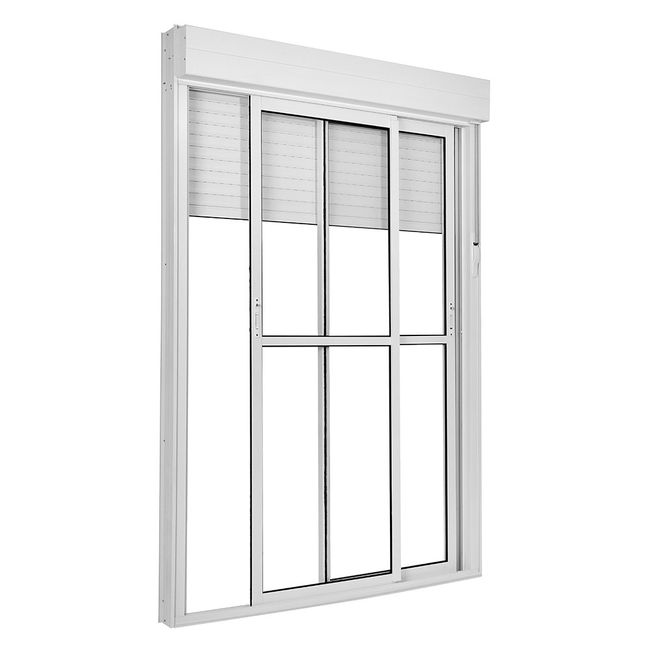 Porta-de-Correr-de-Aluminio-2-Folhas-Integrada-Topsul-Esquadrisul-Alt--220-cm-X-Comp--120-cm-Bran