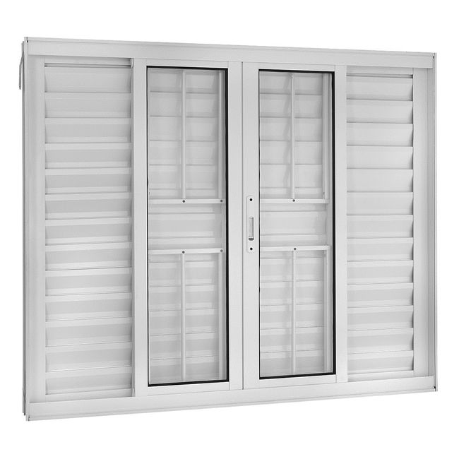 Janela-Veneziana-de-Correr-de-Aluminio-6-Folhas-Topsul-Esquadrisul-Alt--120cm-X-Comp--200-cm-Bran