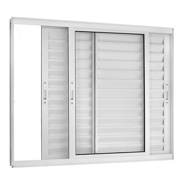 Janela-Veneziana-de-Correr-com-Grade-de-Aluminio-3-Folhas-Topsul-Esquadrisul-Alt--100cm-X-Comp--1
