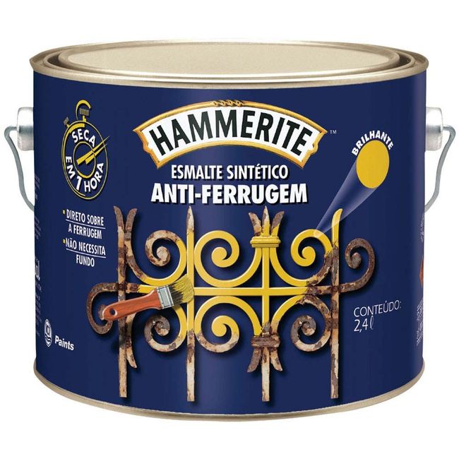 Tinta Esmalte Sintético Anti-Ferrugem Branco Brilhante 2,4l Coral