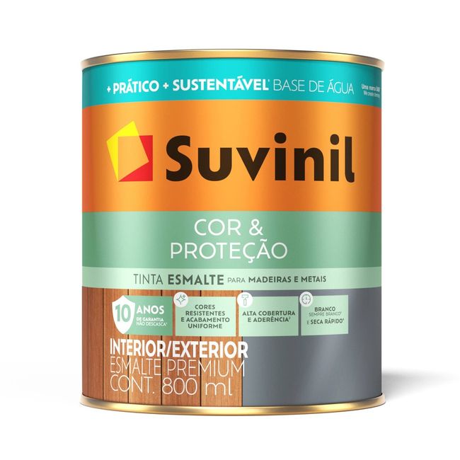 Tinta Esmalte Base Água Cor & Proteção Branco Gelo Brilhante 900ml Suvinil
