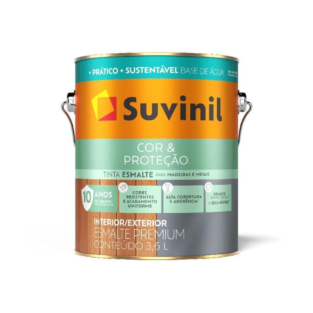 Tinta Esmalte Base Água Cor & Proteção Azul Del Rey Brilhante 3,6l Suvinil
