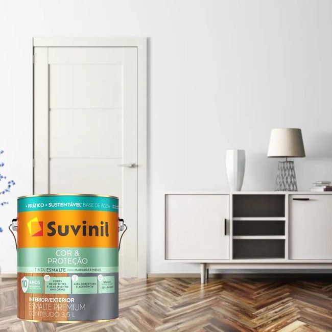 Tinta Esmalte Base Água Cor & Proteção Branco Brilhante 3,6l Suvinil