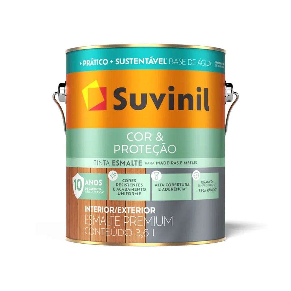 Tinta Esmalte Base Água Cor & Proteção Tabaco Brilhante 3,6l Suvinil