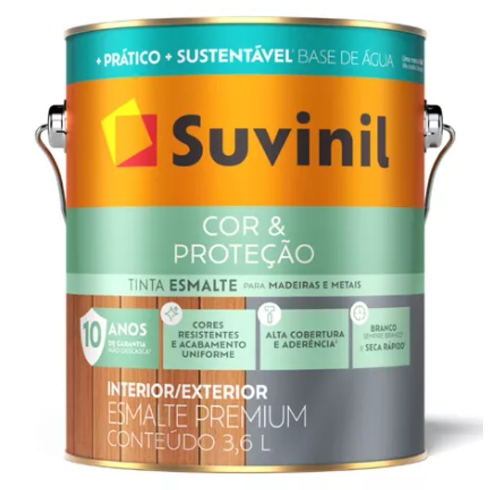 Tinta Esmalte Base Água Cor & Proteção Marfim Brilhante 3,6l Suvinil