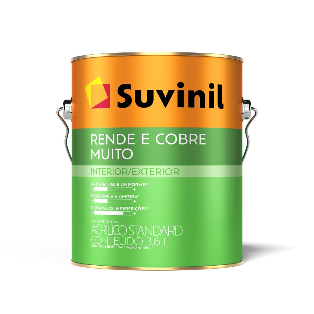 Tinta Standard Rende Cobre Muito Nevoa Intensa 3,6L Suvinil