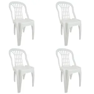 Kit 4 Cadeiras Bistrô Plásticas Serro Brancas Antares