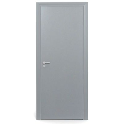 Telhanorte | Kit Porta Madeira Laca Cinza 210x82