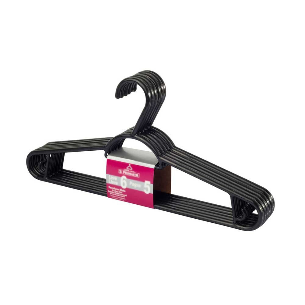 Cabide Multifuncional 6 peças preto Primafer