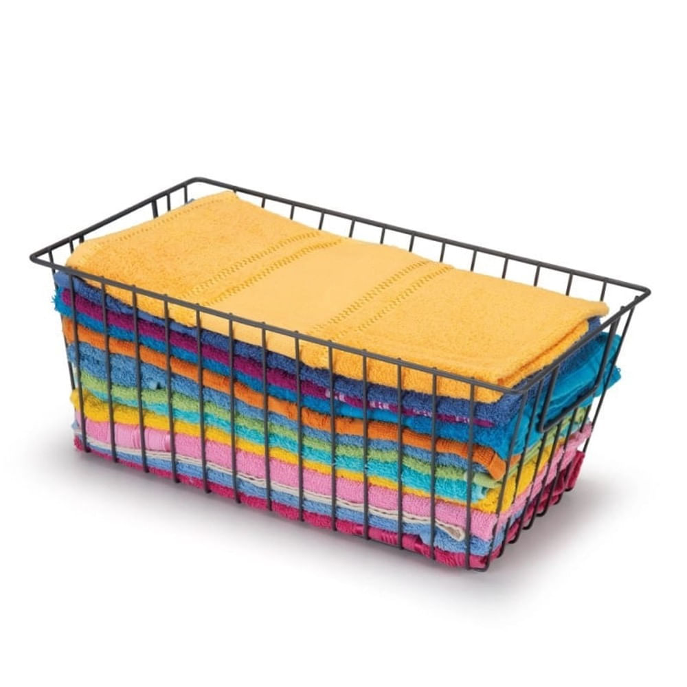 Cesto Organizador Retangular Grande 40x24x17cm Arthi