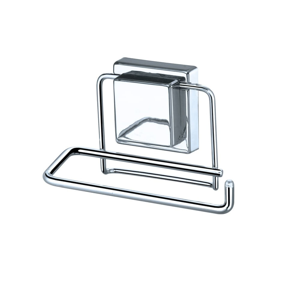 Suporte para rolo de papel higiênico com ventosas aço cromado Arthi