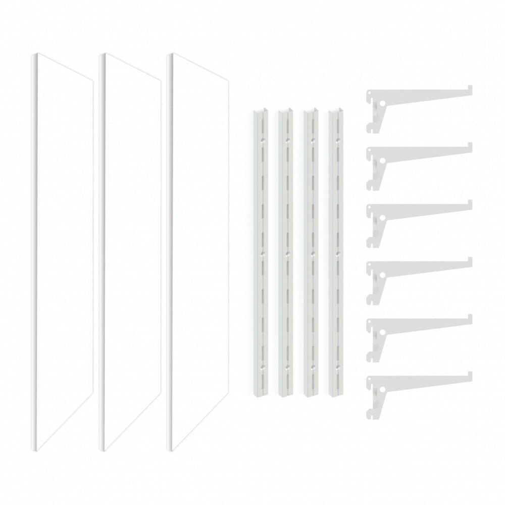 Kit Prat Multiuso 90X25 C/Trilho C/Sup Trilho Br Brasforma