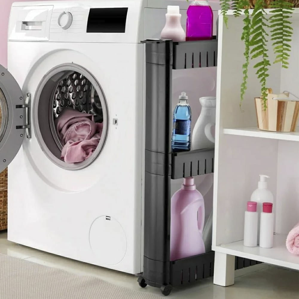 Prateleira Multiuso Com Rodízios Black Arthi