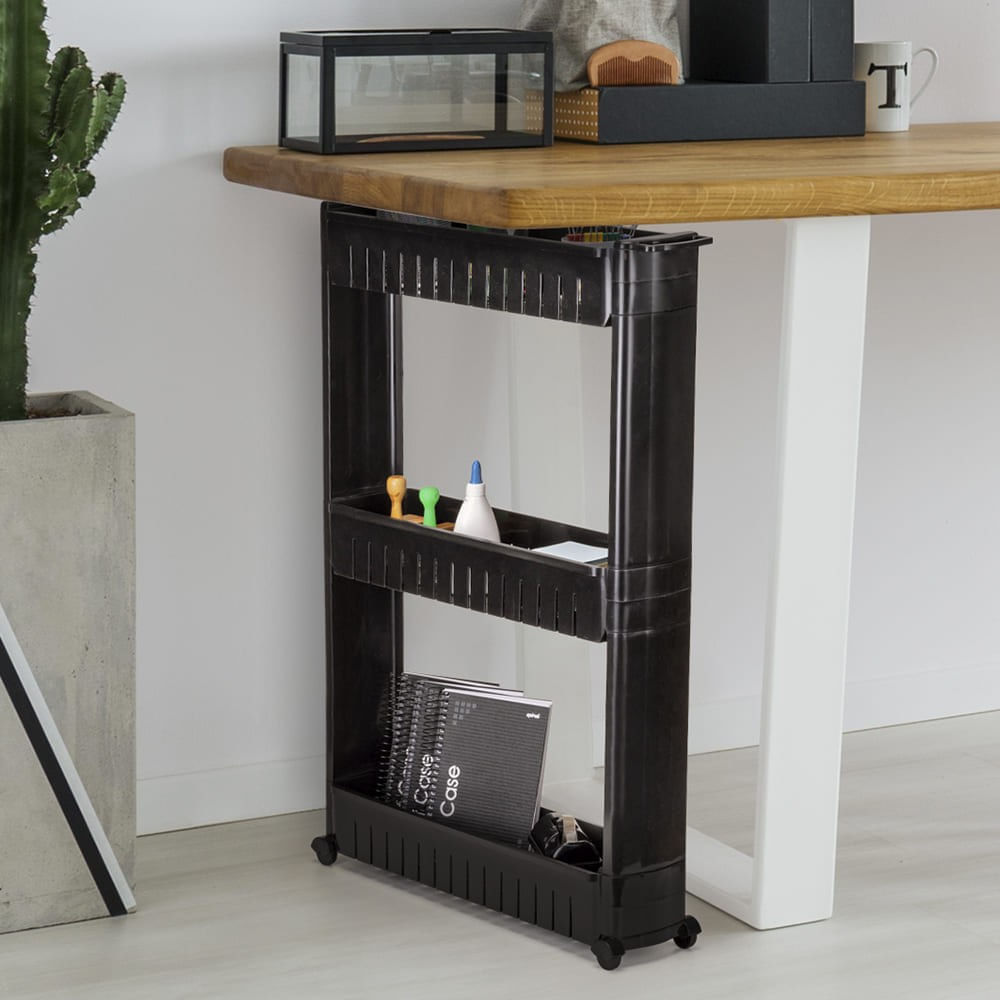 Prateleira Multiuso Com Rodízios Black Arthi