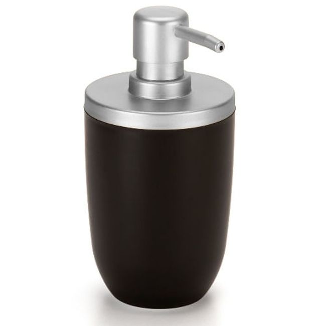 Porta Sabonete Liquido 500Ml Preto Cromo Fosco