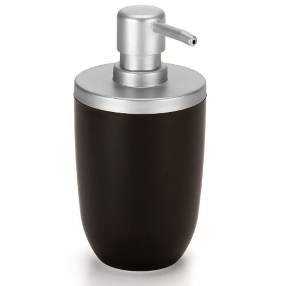 Porta Sabonete Liquido 500Ml Preto Cromo Fosco