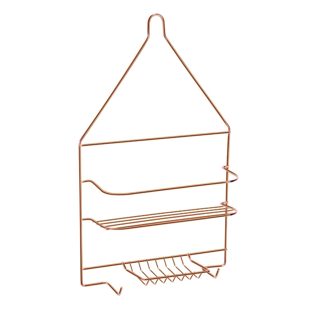 Porta shampoo Arthi de parede C: 25,5cm de aço rose gold Master