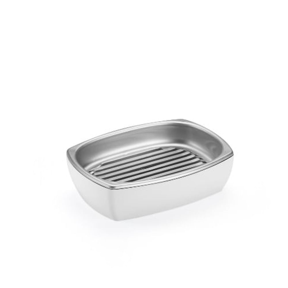 Saboneteira Branco Cromado Conceito