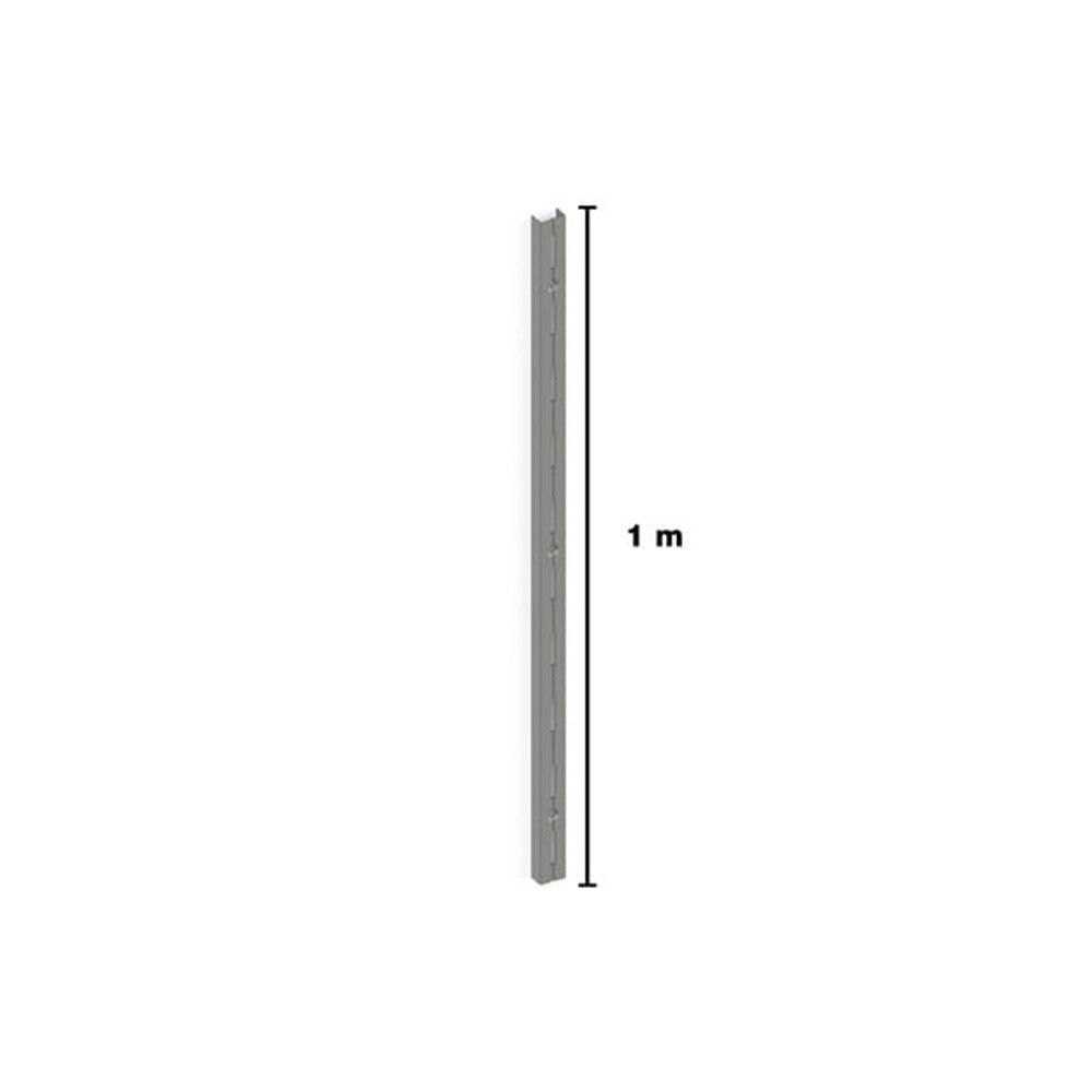 Trilho Simples Encaixe TSB-1.00P Prata Brasforma