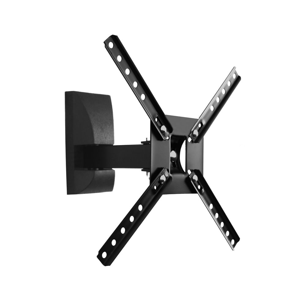 Suporte Biarticulado Para TV LED, LCD, DVD, Plasma, 3D e Smart TV de 10” a 55” SBRLB 130   Preto Brasforma