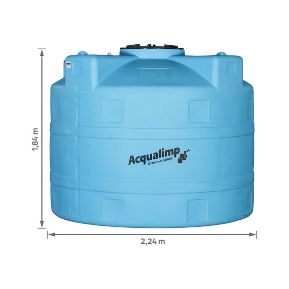 Cisterna 5000 Litros Polietileno Tradicional Acqualimp