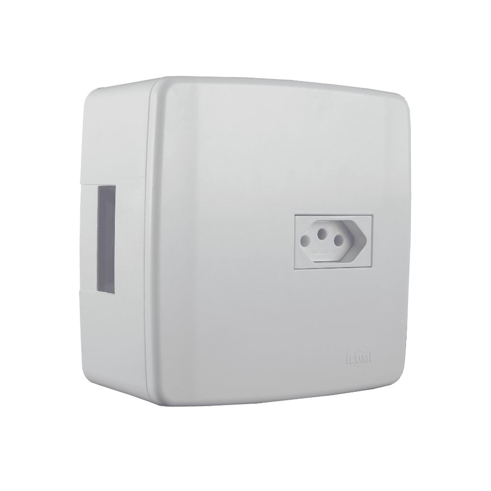 Caixa Cdt Sobrepor Tomada 2P T 20A S Disjuntor Unipolar Ilumi