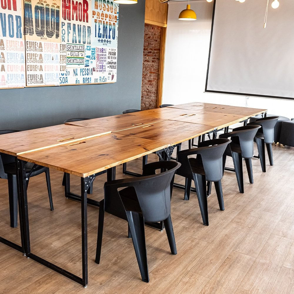 Kit 6 Cadeiras Una Preta Im In Empilháveis Grifit