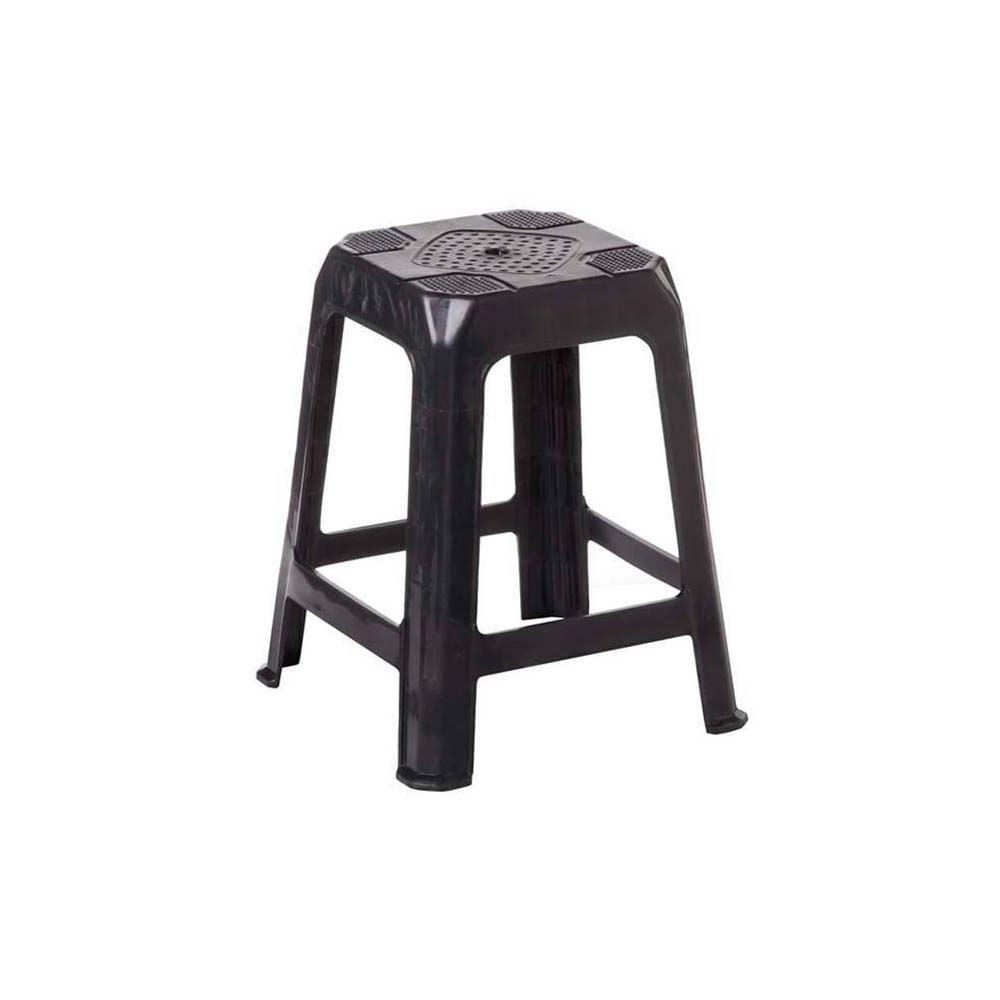 Banqueta Monobloco Empilháveis Plástica Preta Araxá Antares