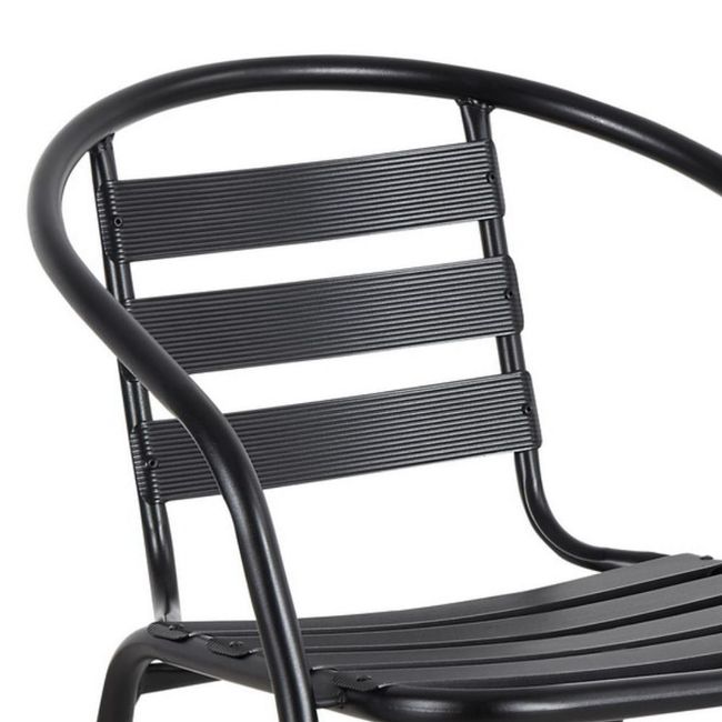 Cadeira de Jardim e Área Externa Roda Viva em Alumínio Preto Coisas e Coisinhas