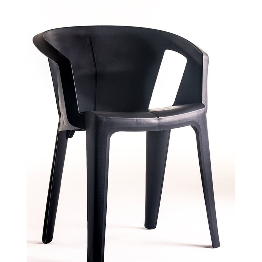 Cadeira Una Preta Im In Empilhável Grifit