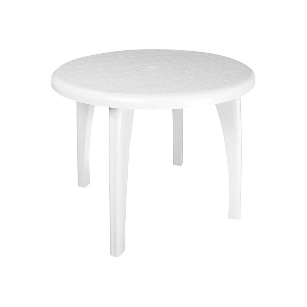 Mesa Desmontável Plástica Redonda Mariana Branca Antares