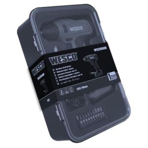 Furadeira e Parafusadeira a Bateria Wesco com Carregador e Acessórios 12V 3/8" WS2550K Bivolt