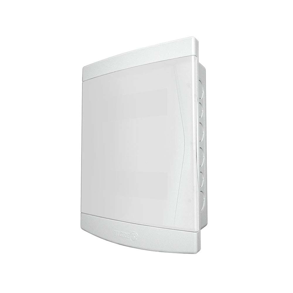 Quadro 12/16 disjuntores porta branca sem barramento Tigre